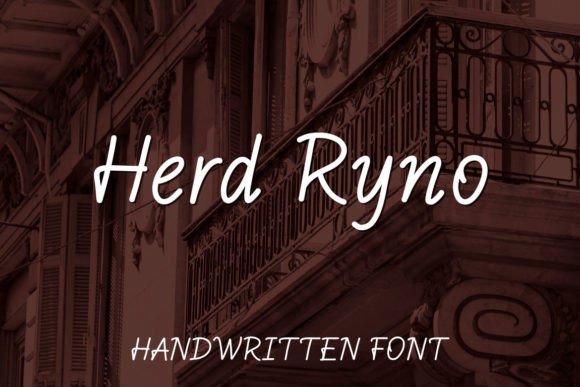 Herd Ryno: A Handwritten Font with Real-World Versatility